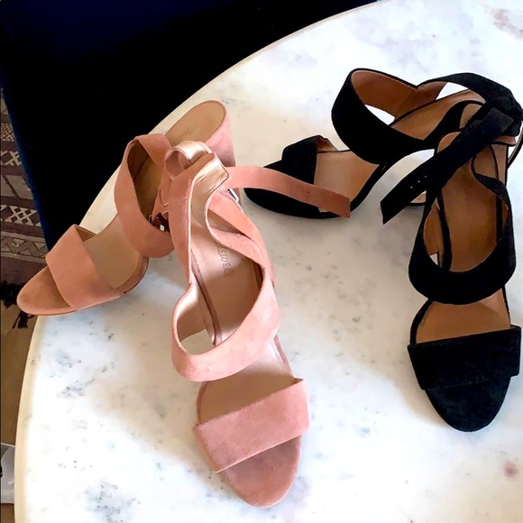 Suede open toe heels - Picture 1 of 2